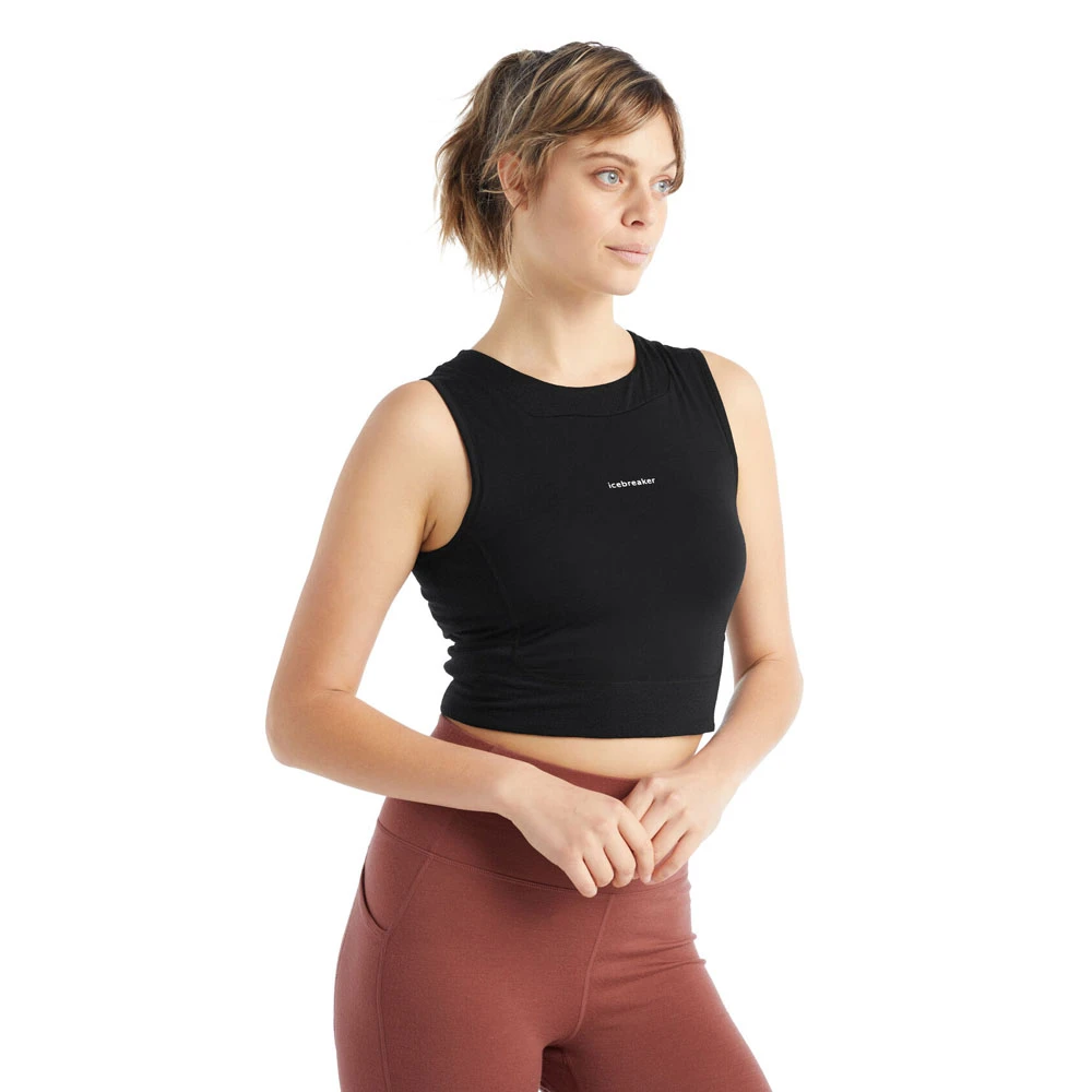 Icebreaker Zoneknit Cropped Bra-Tank Women 3 Icebreaker Zoneknit Cropped Bra-Tank Women - Image 3