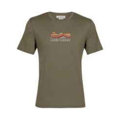 Icebreaker Mens Tech Lite II SS Tee Mountain Geology -Edelrid Shop 0A56II069 FRONT