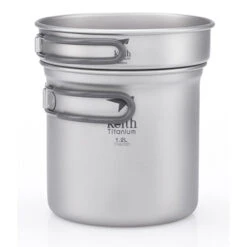 Keith 2-Piece Titanium Pot And Pan Cook Set 1.2L + 400ml -Edelrid Shop 1505531770617002