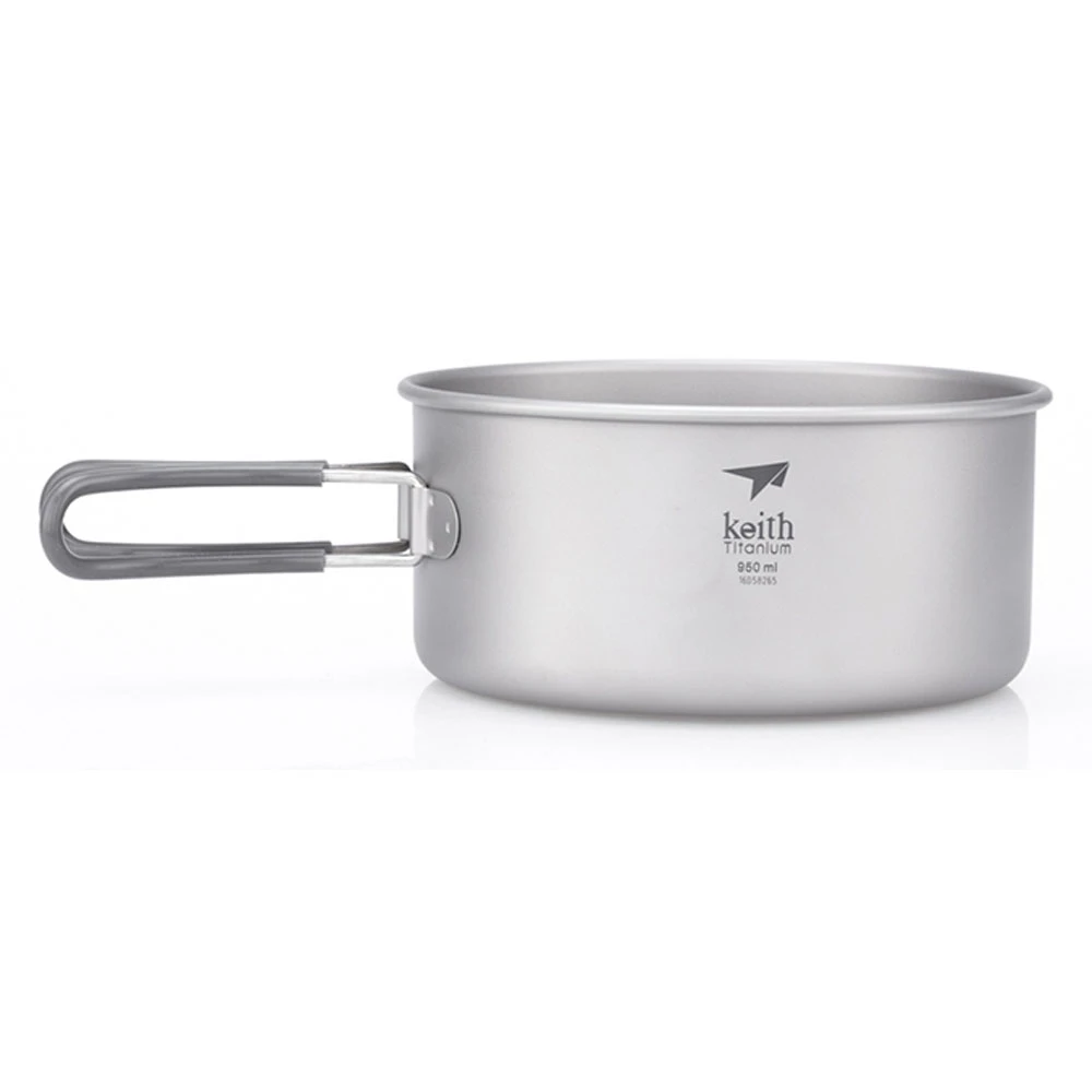 Keith 2 Piece Titanium Pot And Pan Cookset 950ml + 600ml 5 Keith 2 Piece Titanium Pot And Pan Cookset 950ml + 600ml - Image 5