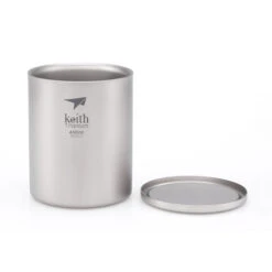 Keith Double Wall Titanium Mug W Lid 450ml -Edelrid Shop 1505915912472957