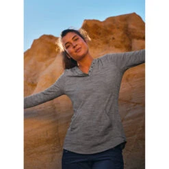 Prana Womens Sol Protect Hoodie -Edelrid Shop 1962171 HEATHERGREY ALT 101