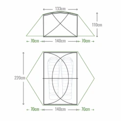 Dragonfly Tent Forest Green -Edelrid Shop 2021 dragonfly dimensions