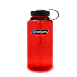 Nalgene Sustain Wide Mouth Bottle 1L -Edelrid Shop 32oz WM RED 1010x1516 FRONT