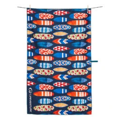 Lifeventure Recycled SoftFibre Trek Towel -Edelrid Shop 63606 printed towel surfboards 2 0