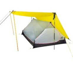 Batwing Ultralight Thru-Hiker Tarp -Edelrid Shop Batwing Batcave sunshade open door closed