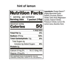 Skratch Labs Clear Hydration Drink Mix Single Serve -Edelrid Shop Hint of Lemon Nutrition Fact Panels 480x480 6a580407 6943 4472 9d6f 84e5b5db08c4