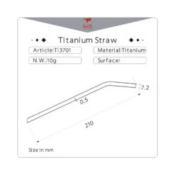 Keith Titanium Drinking Straw -Edelrid Shop Ti3701