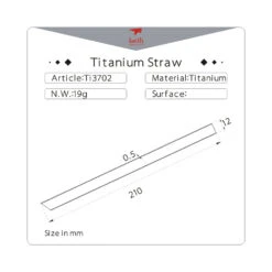 Keith Titanium Drinking Straw Straight -Edelrid Shop Ti3702