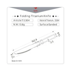Keith Folding Titanium Knife -Edelrid Shop Ti5304
