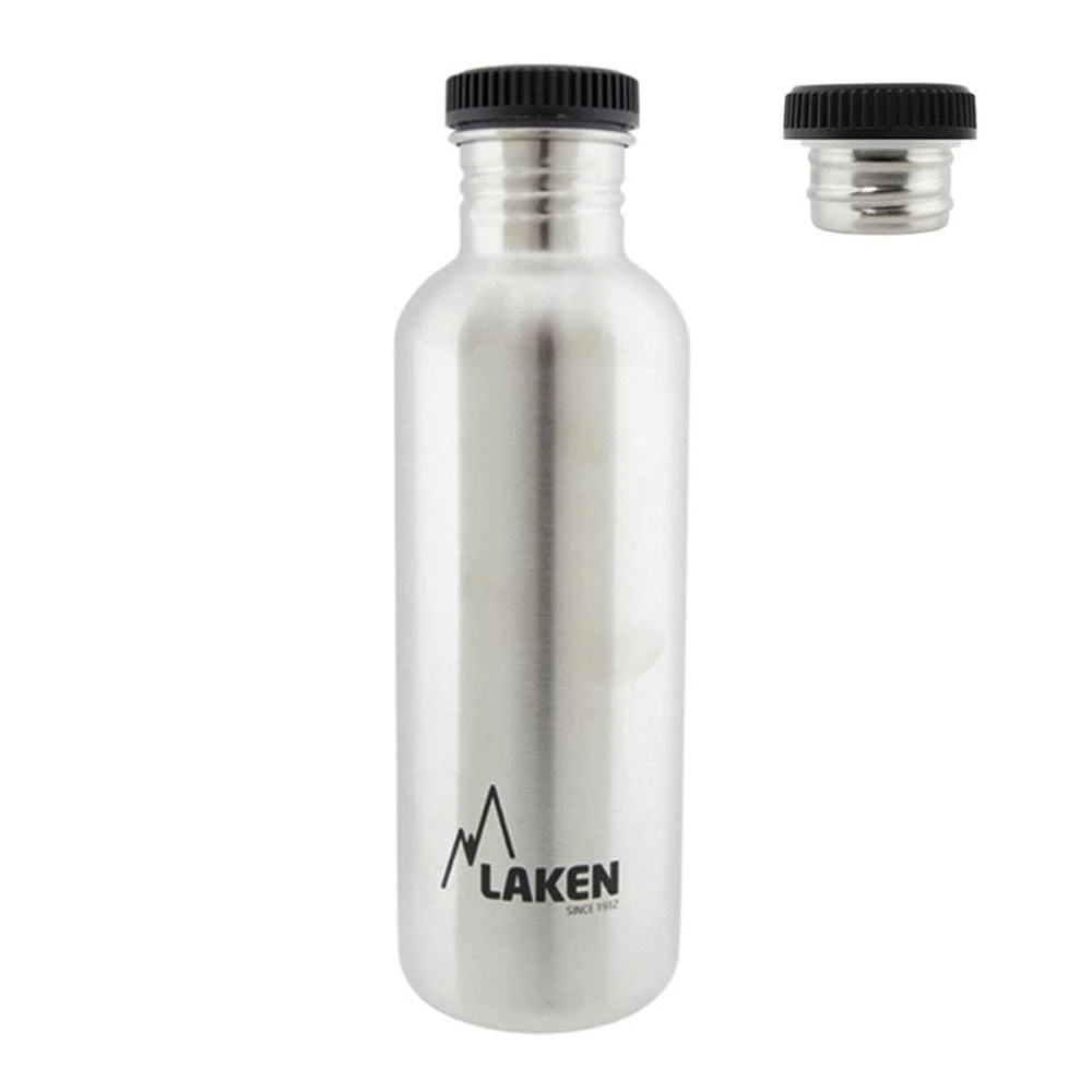 Laken Stainless Steel Basic Bottle W Black Cap 2 Laken Stainless Steel Basic Bottle W Black Cap - Image 2