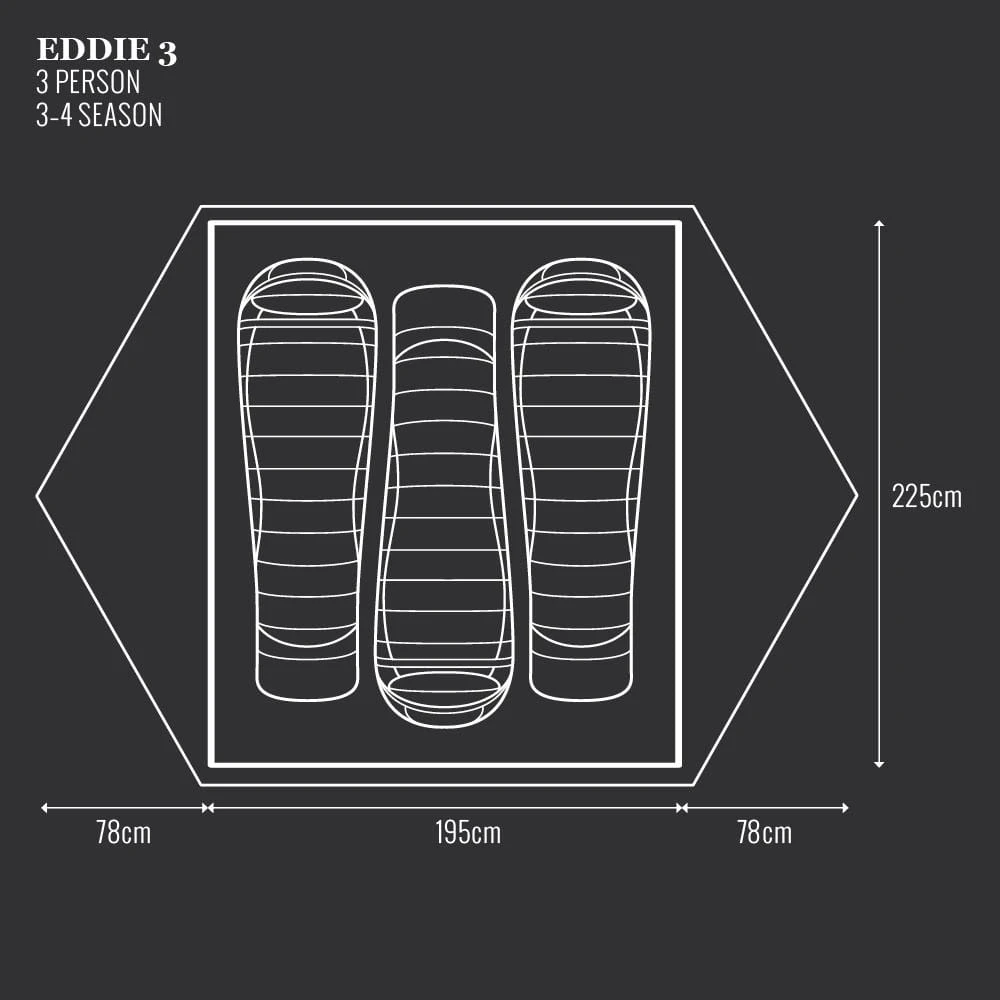 Eddie 3 Tent Storm Blue 3 Eddie 3 Tent Storm Blue - Image 3