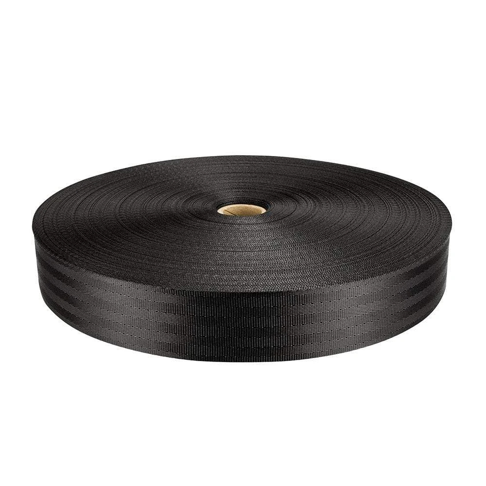 Sterling 50mm (2") Polyester Flat Webbing Per Metre Black 1 Sterling 50mm (2") Polyester Flat Webbing Per Metre Black
